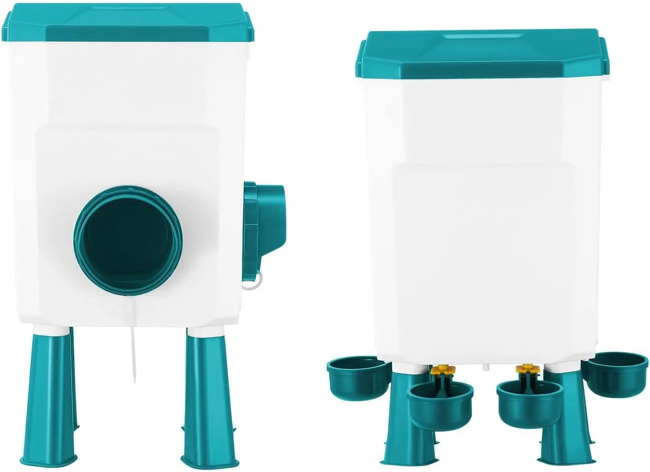 CARLA HOME Automatic Chicken Feeder Waterer Set with 8KG Food 7L Water Capacity for Coop, Chickens, Ducks, Quails (Blue) Wholesale Hub