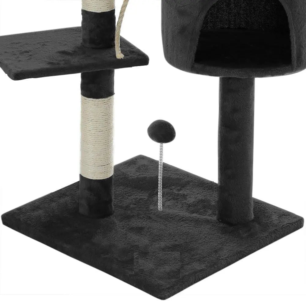 CARLA HOME 140cm Cat Tree for Indoor Cats with Plush Perch, Sisal Scratching Posts & Condo for Kittens & Adult Cats (Dark Grey) Wholesale Hub