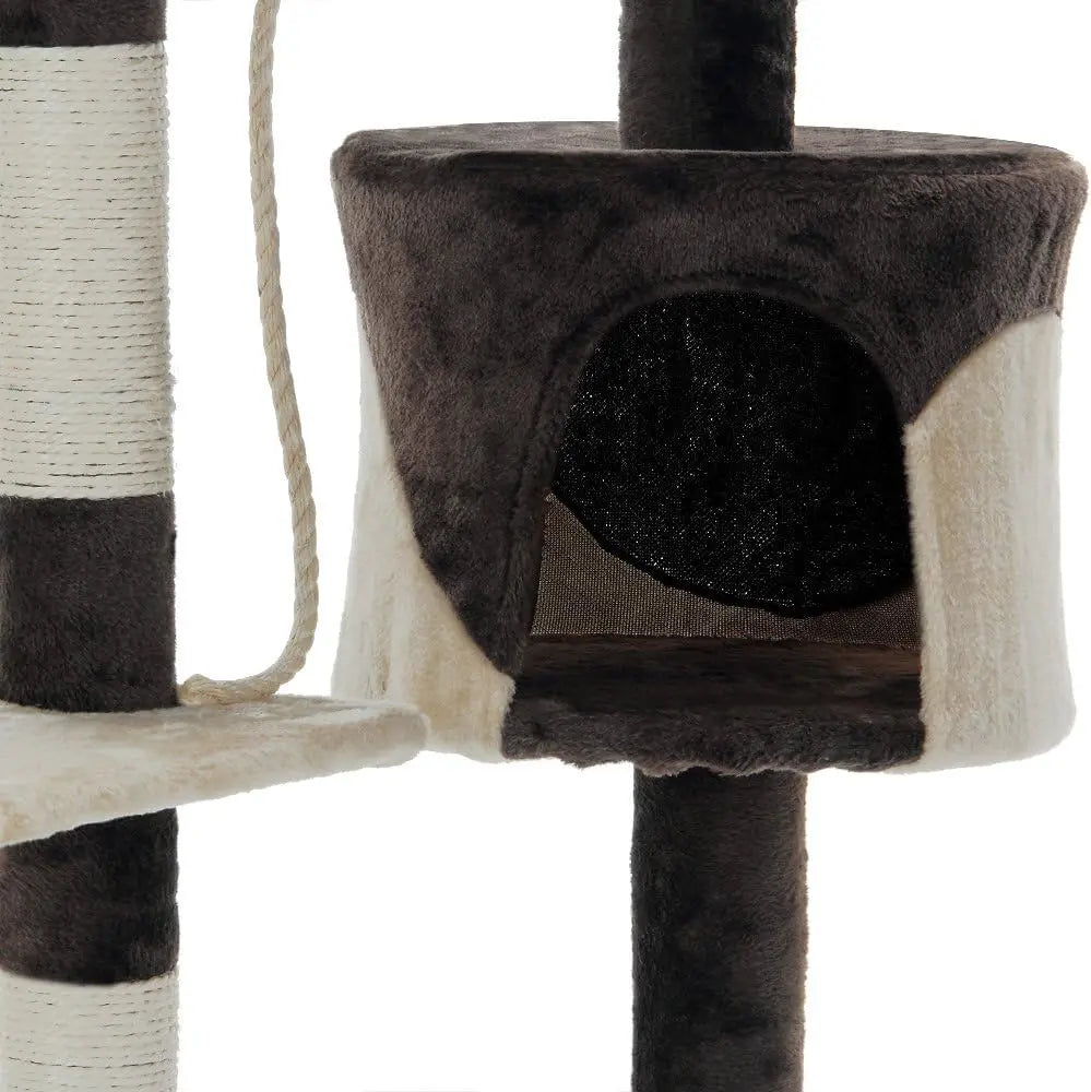 CARLA HOME 140cm Cat Tree for Indoor Cats with Plush Perch, Sisal Scratching Posts & Condo for Kittens & Adult Cats (Beige) Wholesale Hub
