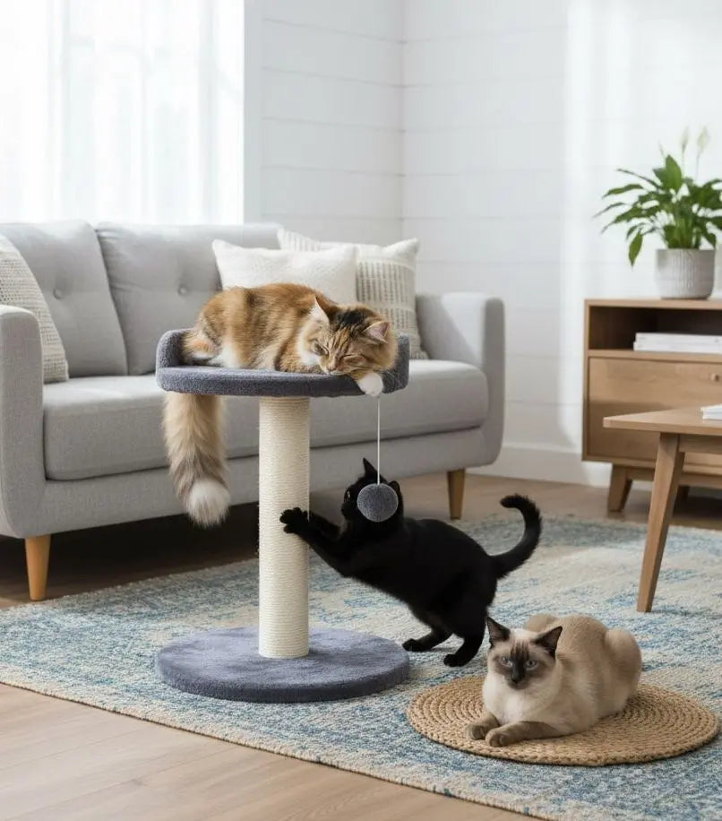 CARLA HOME Cat Tree Tower for Indoor Cats with Plush Perch, Sisal Scratching Post & Hanging Ball Toy for Kittens or Small Breeds Wholesale Hub