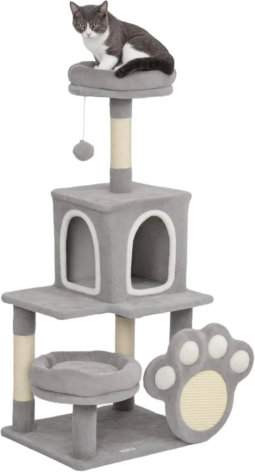 CARLA HOME Large Cat Tree Tower for Indoor Cats with Plush Perch, Cat Condo, Natural Sisal Scratching Posts, Hanging Ball & Paw Scratcher Wholesale Hub