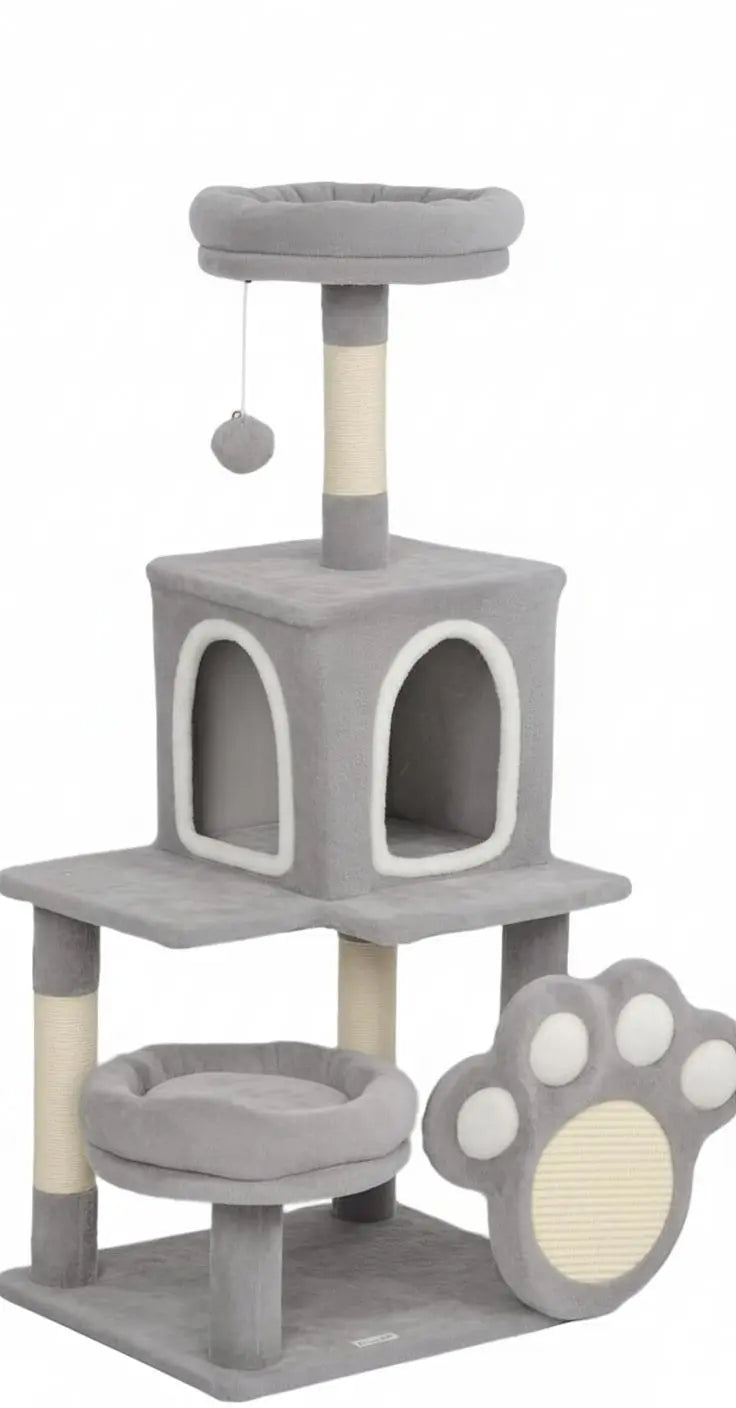CARLA HOME Large Cat Tree Tower for Indoor Cats with Plush Perch, Cat Condo, Natural Sisal Scratching Posts, Hanging Ball & Paw Scratcher Wholesale Hub
