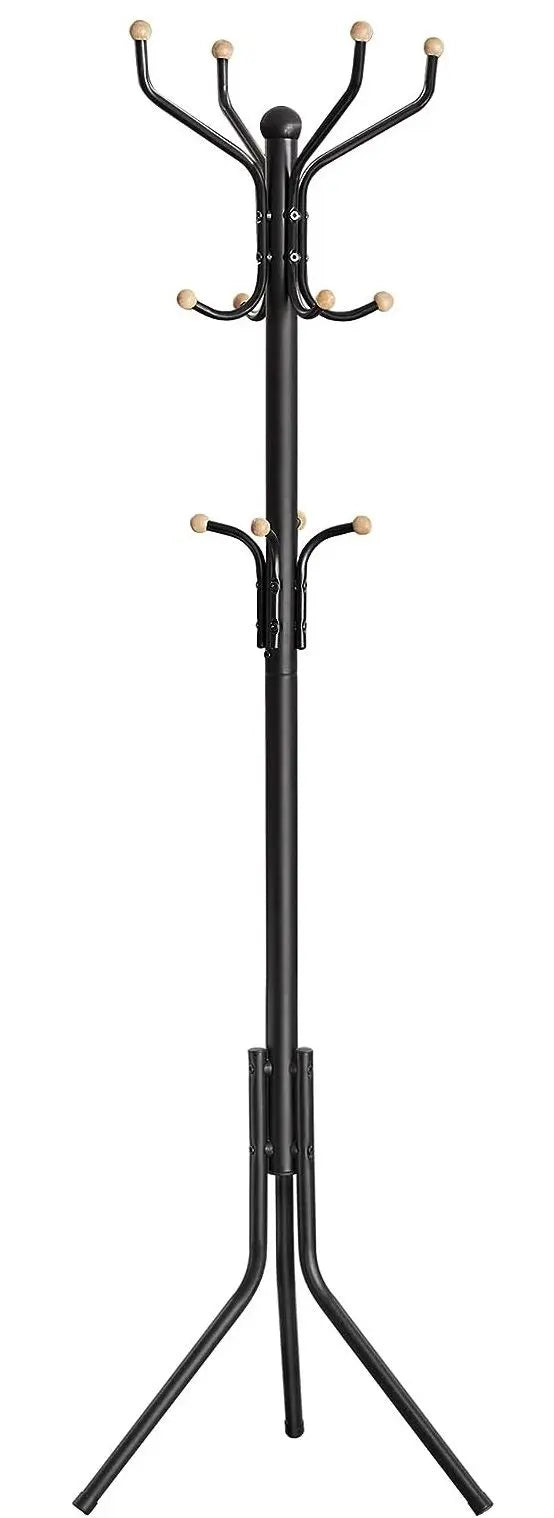 Metal Coat Rack Stand Hat Hanger, Black, 182cm Wholesale Hub