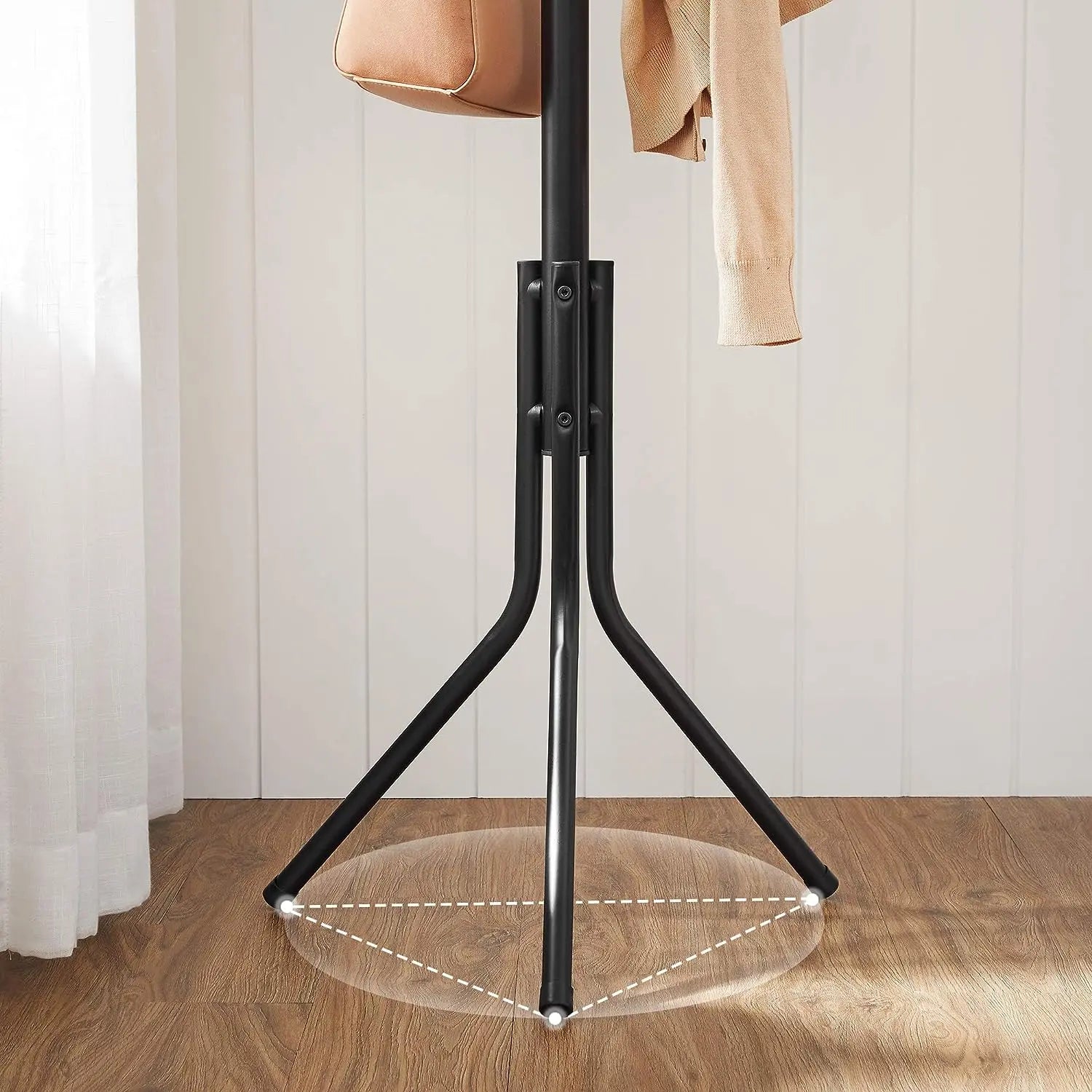 Metal Coat Rack Stand Hat Hanger, Black, 182cm Wholesale Hub