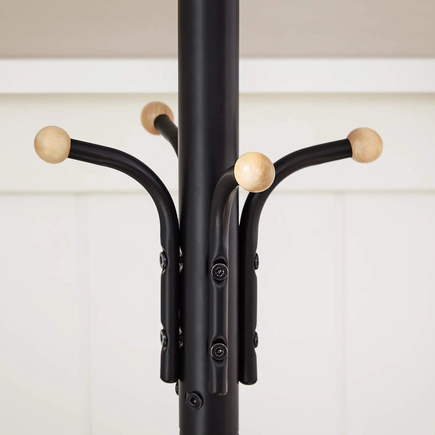 Metal Coat Rack Stand Hat Hanger, Black, 182cm Wholesale Hub