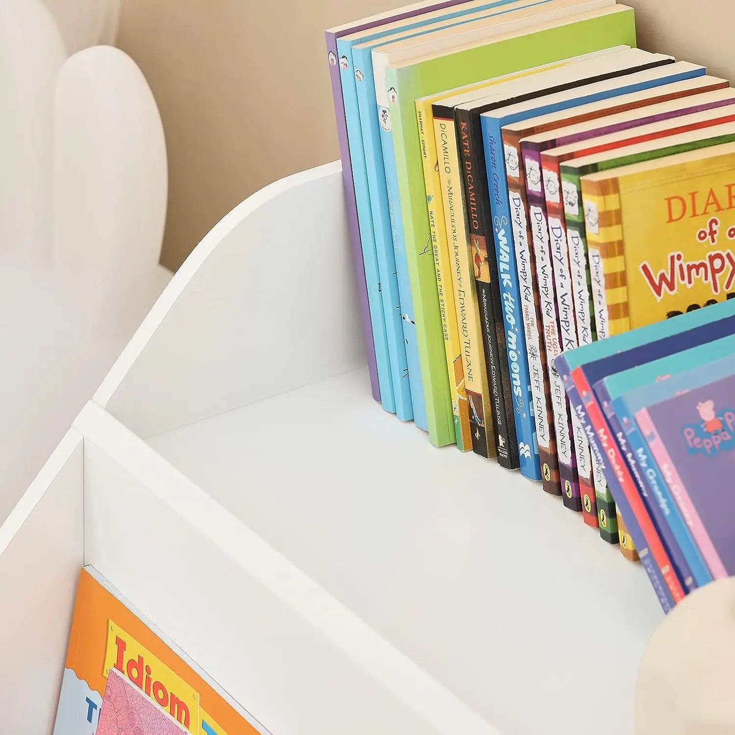 Kids Storage Bookcase 3 Compartments, White Wholesale Hub