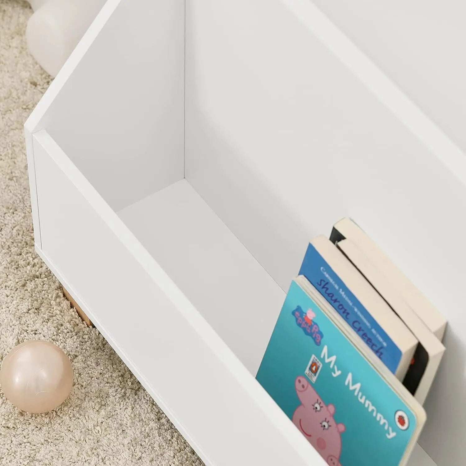 Kids Storage Bookcase 3 Compartments, White Wholesale Hub