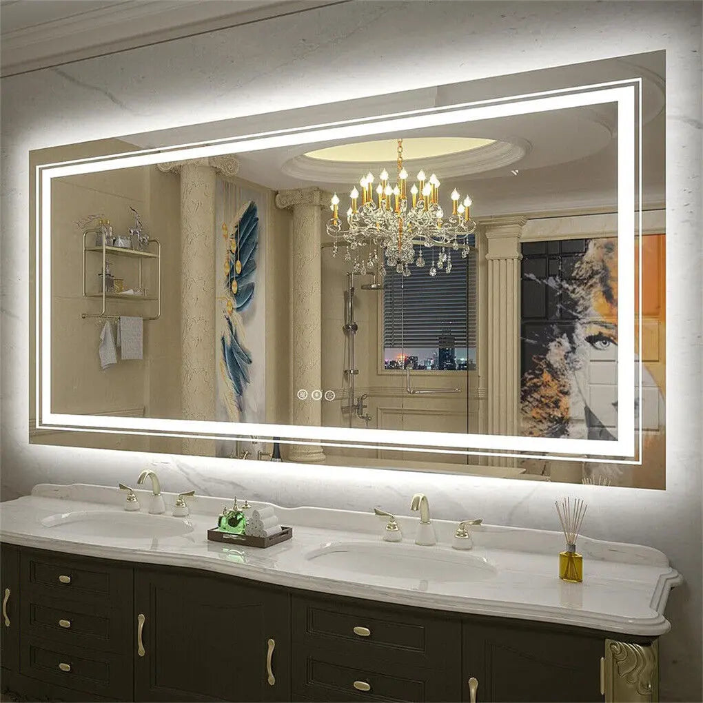 1200x800mm LED Bathroom Mirror Anti-fog Illuminated Wholesale Hub