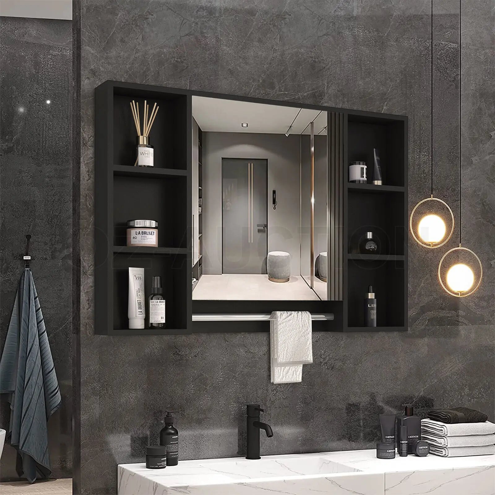 Bathroom Mirrored Cabinet Wall Storage Organizer Wholesale Hub