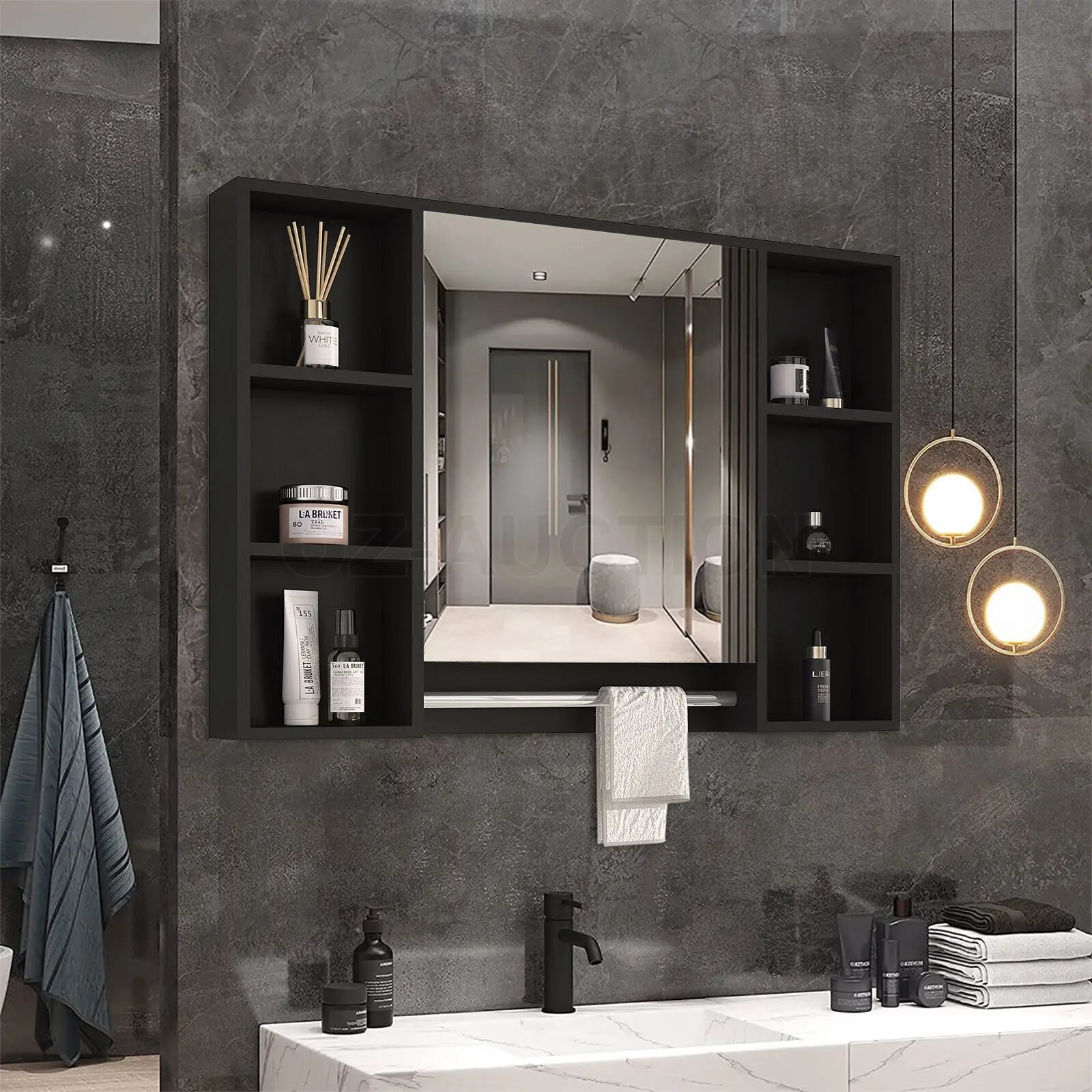 Bathroom Mirrored Cabinet Wall Storage Organizer Wholesale Hub