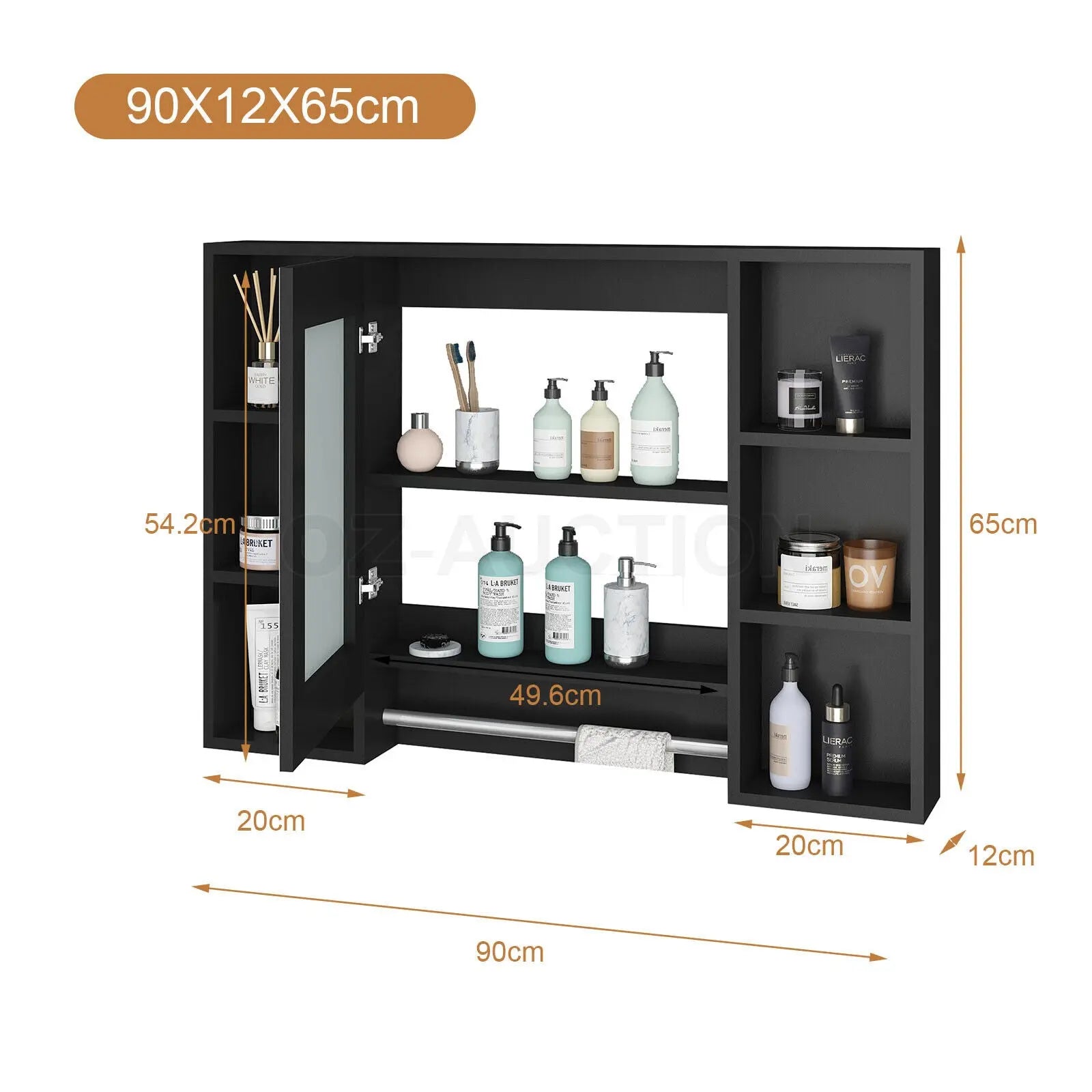 Bathroom Mirrored Cabinet Wall Storage Organizer Wholesale Hub