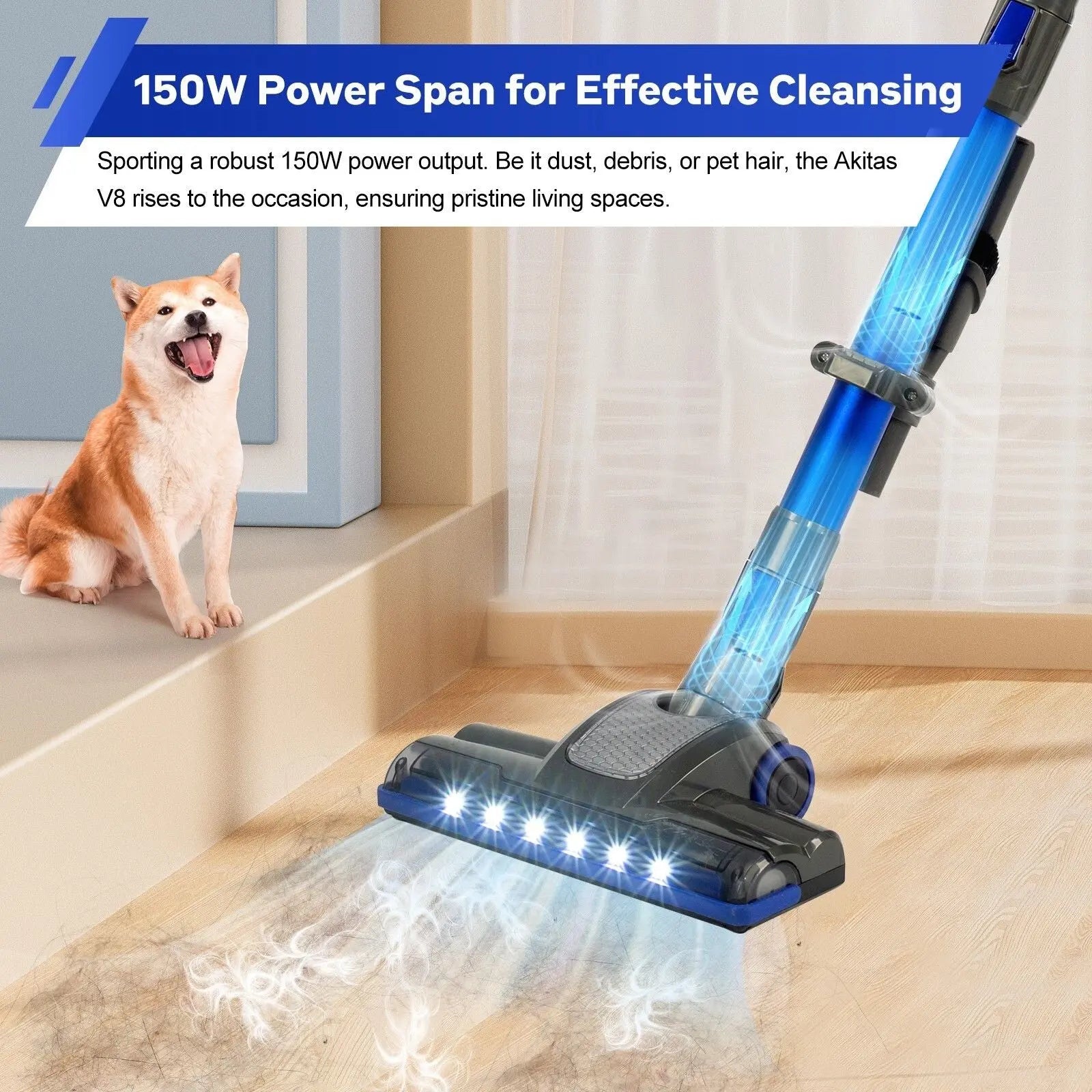 V8 150W Handheld Stick Vacuum Cleaner 40 Min Runtime LED Wholesale Hub