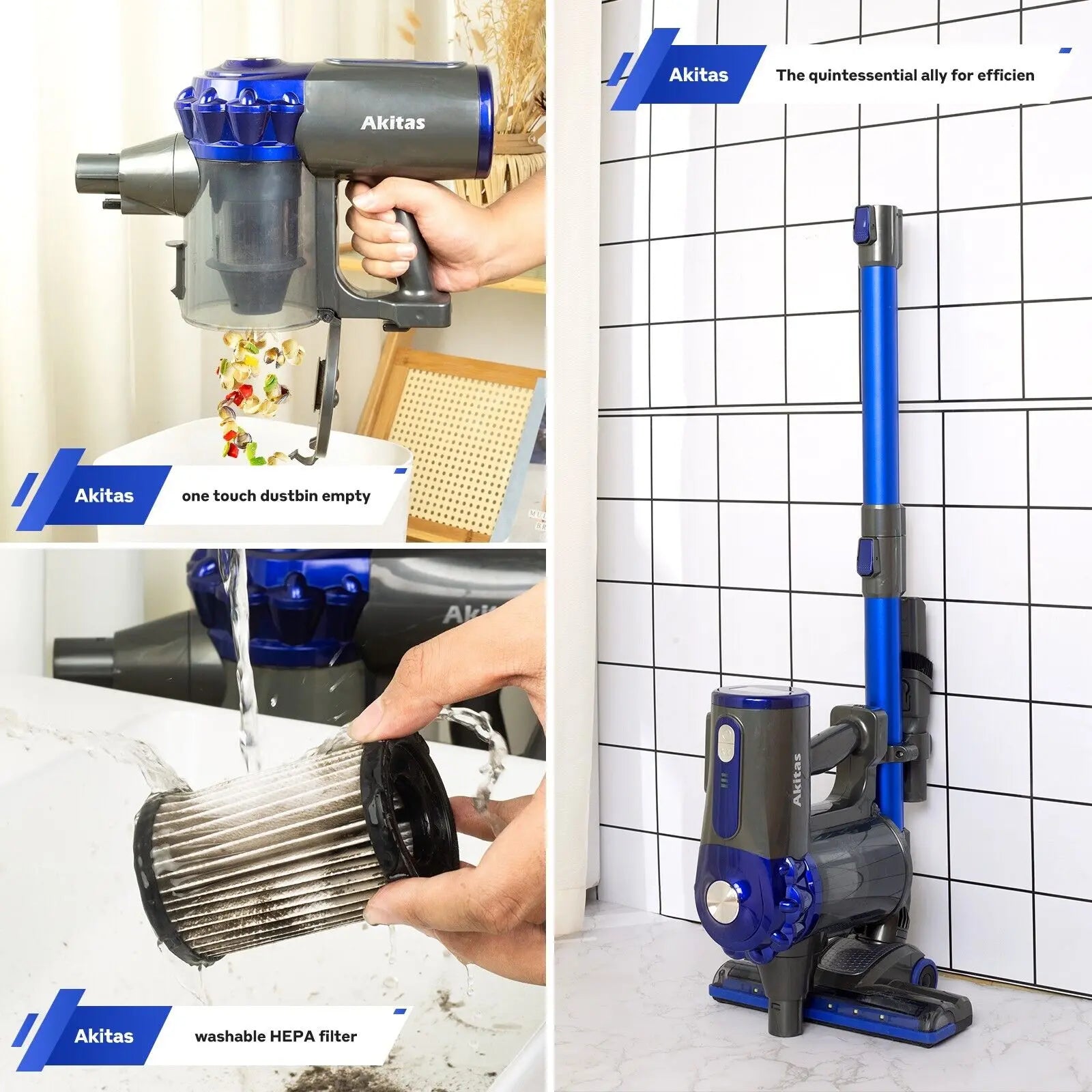 V8 150W Handheld Stick Vacuum Cleaner 40 Min Runtime LED Wholesale Hub