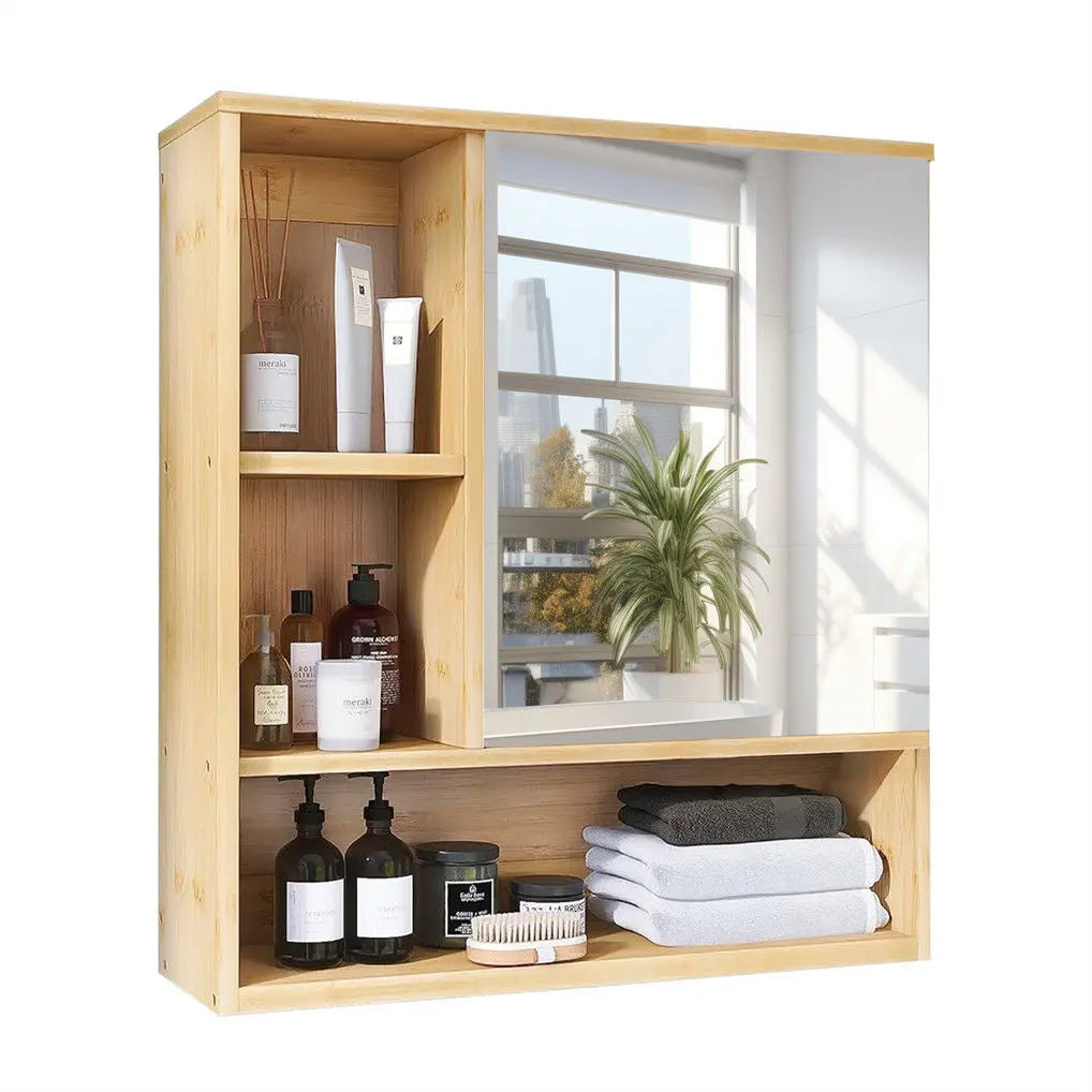 Wall Cabinet Bathroom Mirror Storage Medicine 55.5cm Wholesale Hub