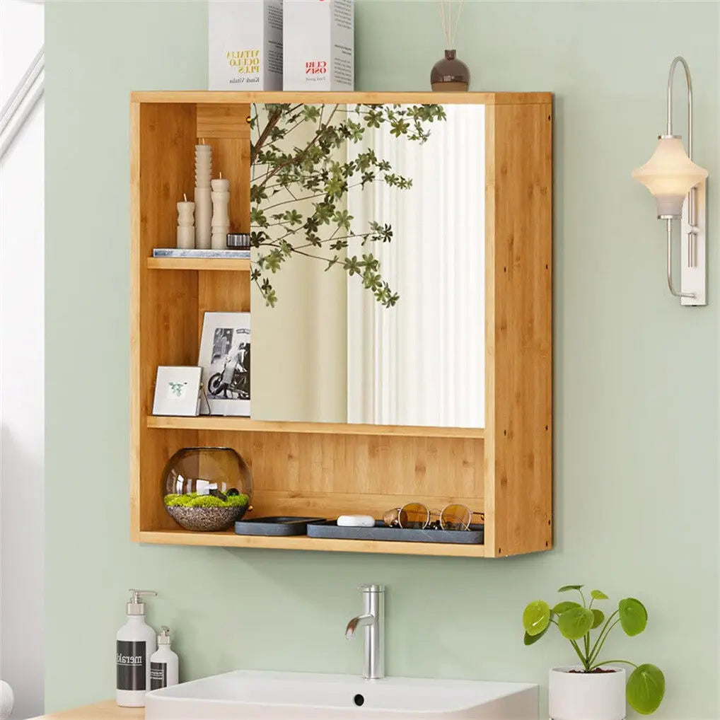 Wall Cabinet Bathroom Mirror Storage Medicine 55.5cm Wholesale Hub
