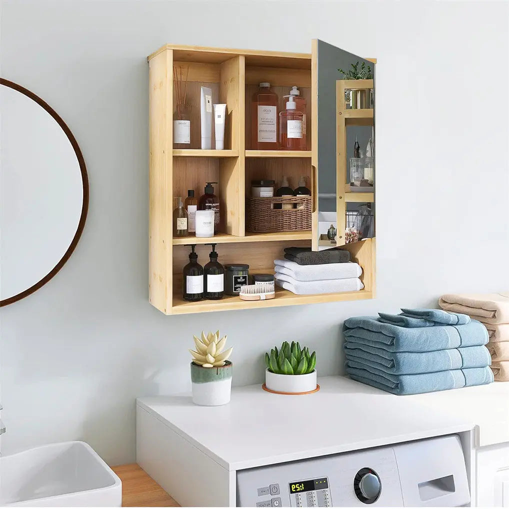 Wall Cabinet Bathroom Mirror Storage Medicine 55.5cm Wholesale Hub