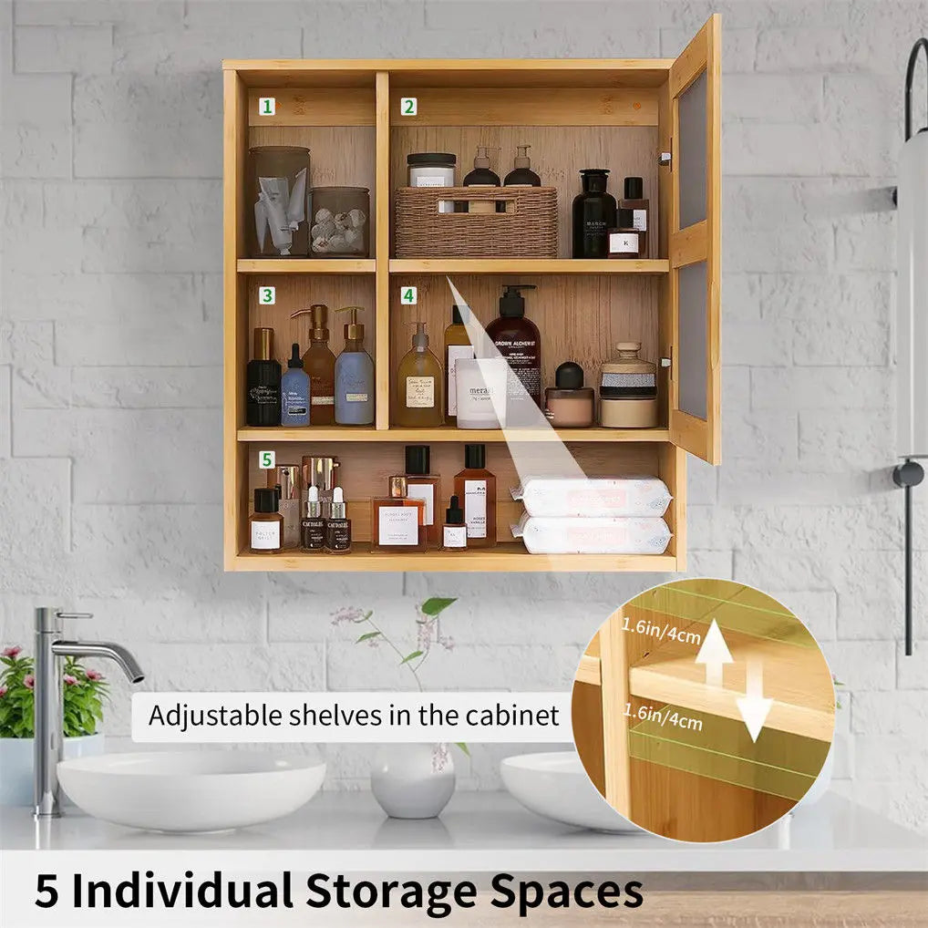 Wall Cabinet Bathroom Mirror Storage Medicine 55.5cm Wholesale Hub