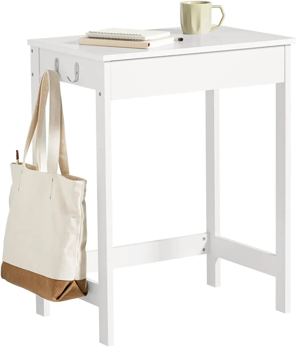 Small White Desk with Drawer Hooks Wholesale Hub