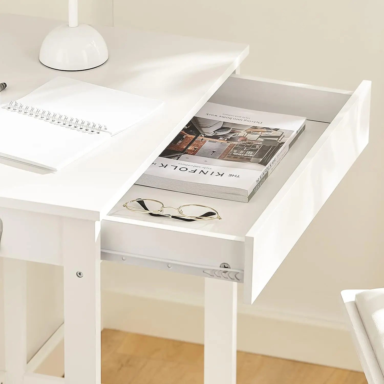 Small White Desk with Drawer Hooks Wholesale Hub