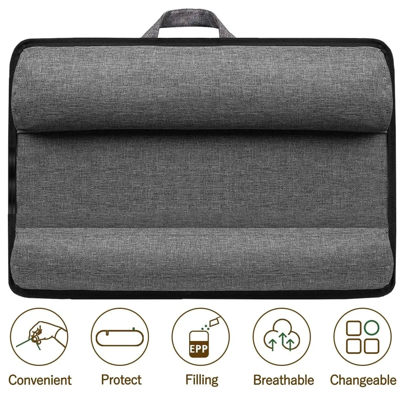 Portable Laptop Desk with Device Ledge, Mouse Pad and Phone Holder for Home Office (Black, 43cm) Wholesale Hub