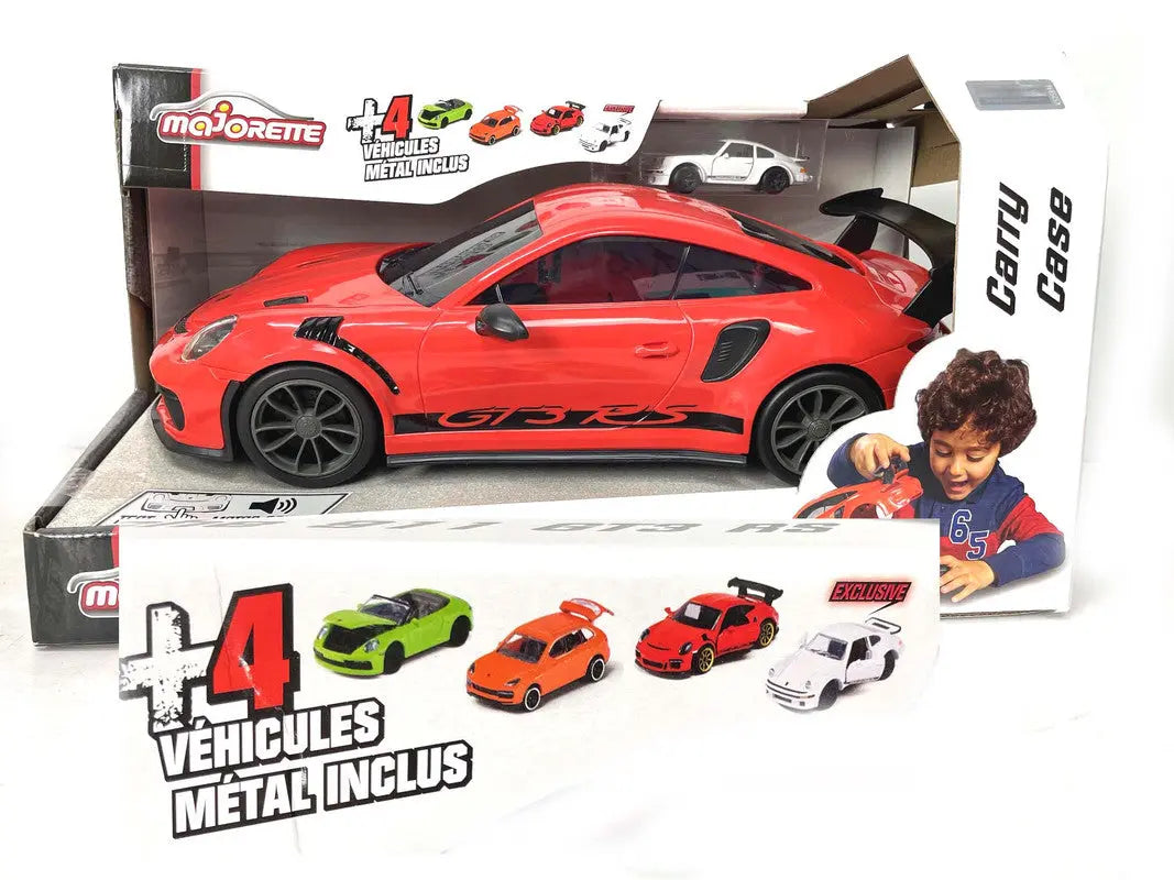 Majorette Porsche 911 GT3 RS Carry Case Playset including 4x Diecast Model Cars Wholesale Hub
