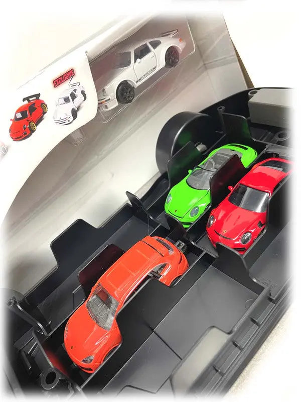 Majorette Porsche 911 GT3 RS Carry Case Playset including 4x Diecast Model Cars Wholesale Hub