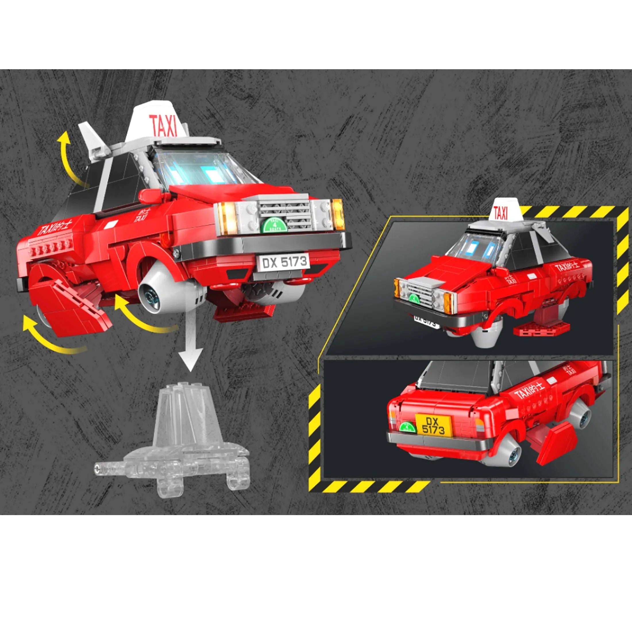 Kalos Hong Kong Machines Robot Red Taxi Building Block Set 586pcs 14+ Wholesale Hub