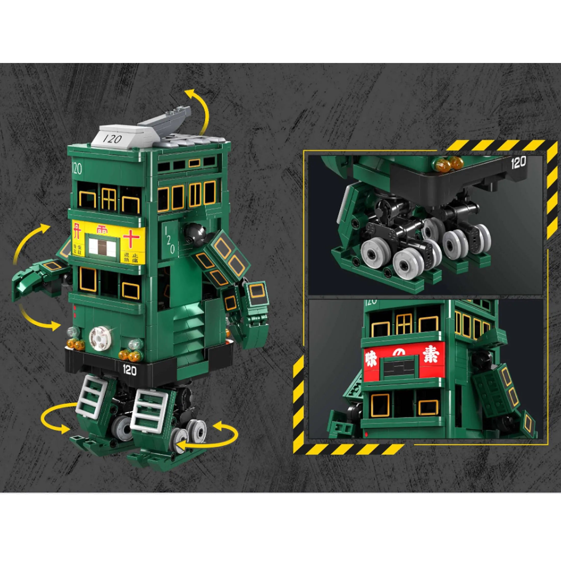 Kalos Hong Kong Machines Tram Robot Building Block Toy 699pcs 14+ Wholesale Hub