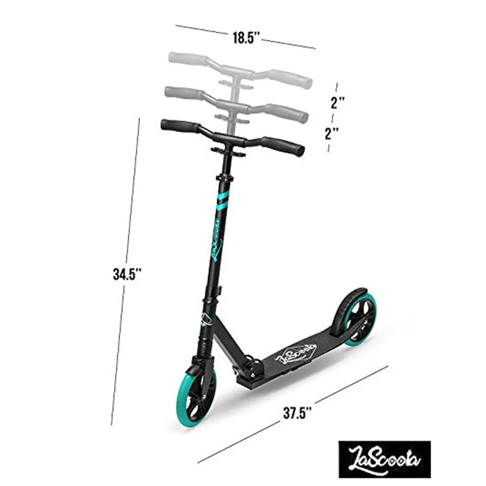 Lascoota Pulse Kick Push Commuter Scooter Teen Adult Graphic Black Wholesale Hub