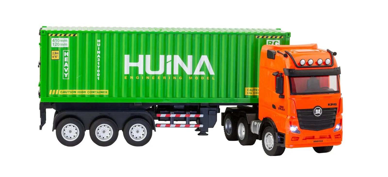 1:18 Scale 9-Channel Alloy Remote Control Container Truck with Lights & Sound for Indoor Play Wholesale Hub