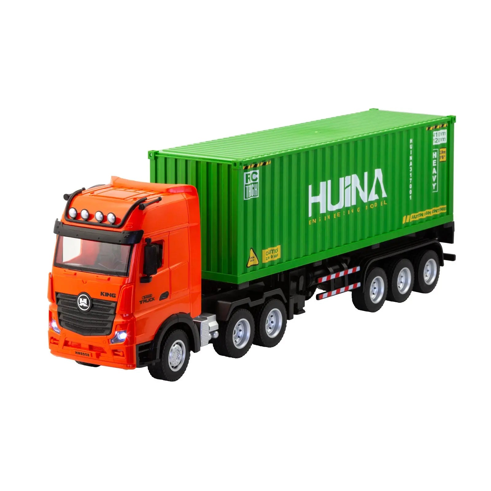 1:18 Scale 9-Channel Alloy Remote Control Container Truck with Lights & Sound for Indoor Play Wholesale Hub