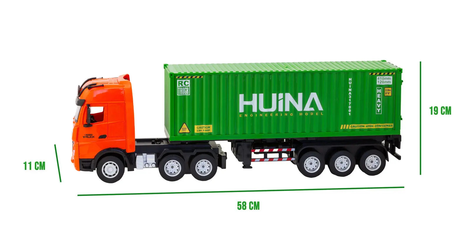 1:18 Scale 9-Channel Alloy Remote Control Container Truck with Lights & Sound for Indoor Play Wholesale Hub