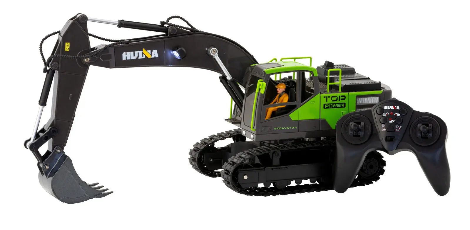 1:18 Scale 13-Channel Alloy Remote Control Excavator Construction Vehicle with Lights, Sound and Steam Wholesale Hub