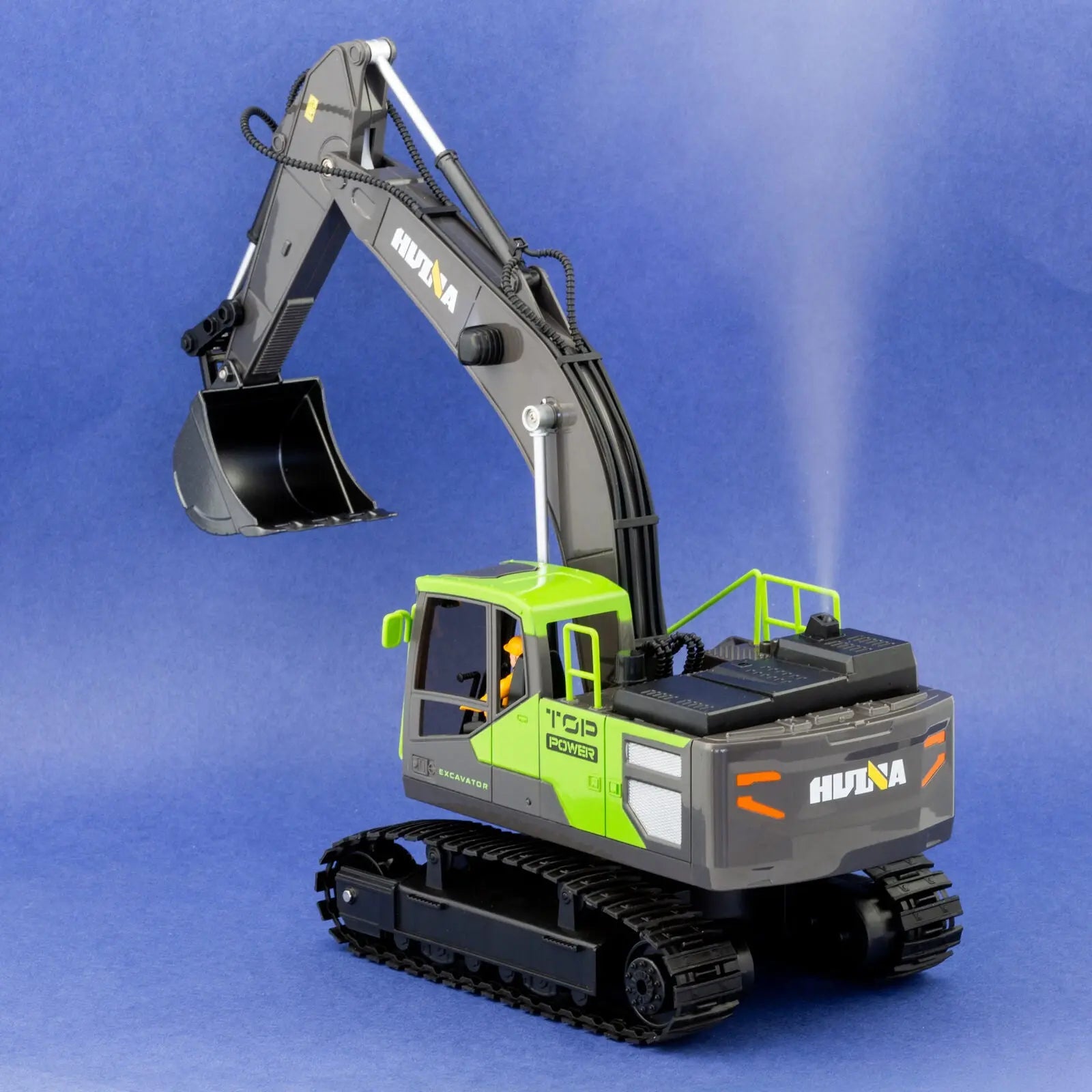 1:18 Scale 13-Channel Alloy Remote Control Excavator Construction Vehicle with Lights, Sound and Steam Wholesale Hub