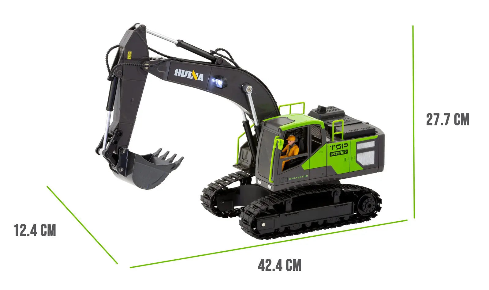1:18 Scale 13-Channel Alloy Remote Control Excavator Construction Vehicle with Lights, Sound and Steam Wholesale Hub