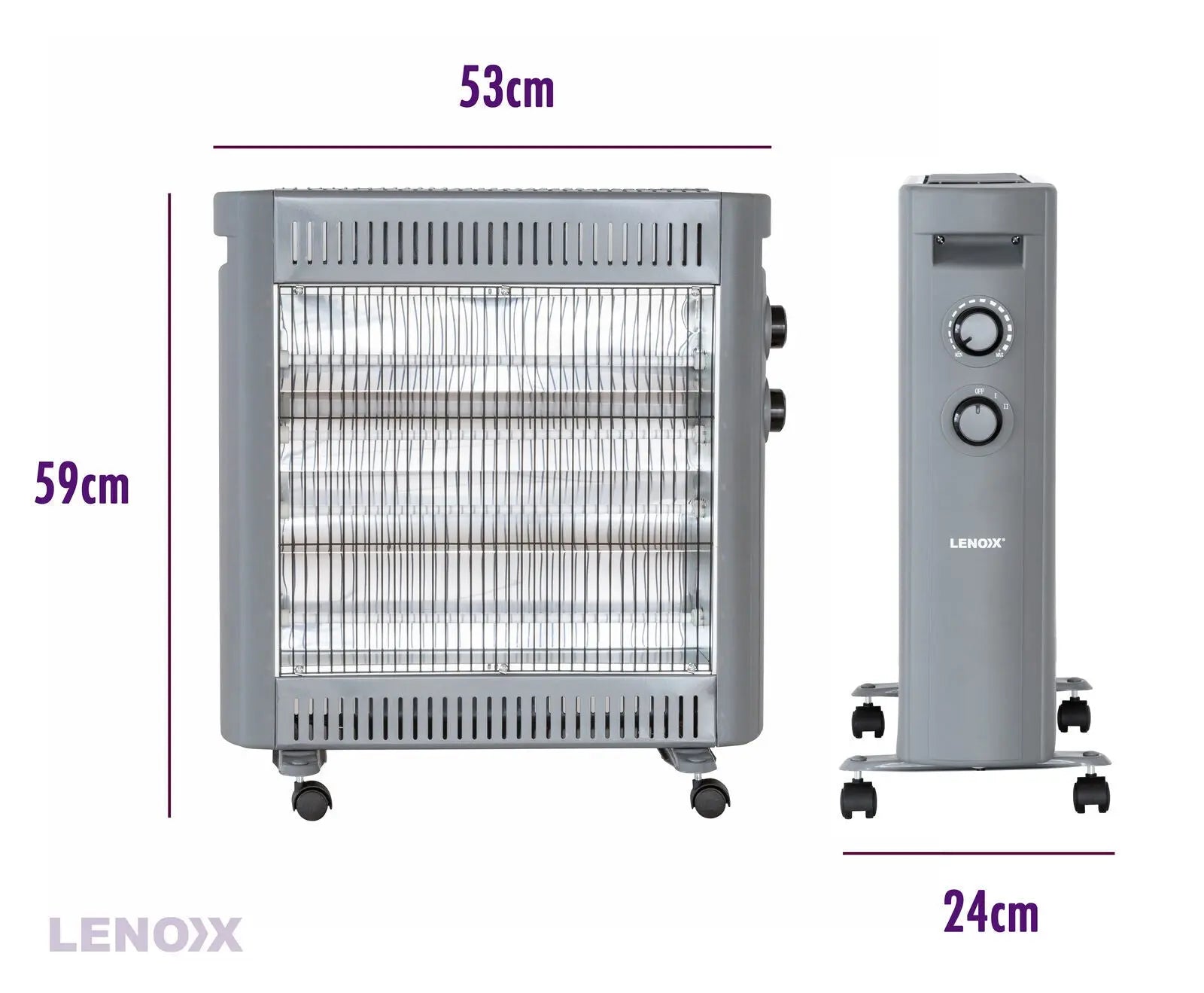 2200W Quartz Infrared Radiant Heater with Adjustable Thermostat and 2 Power Settings Wholesale Hub