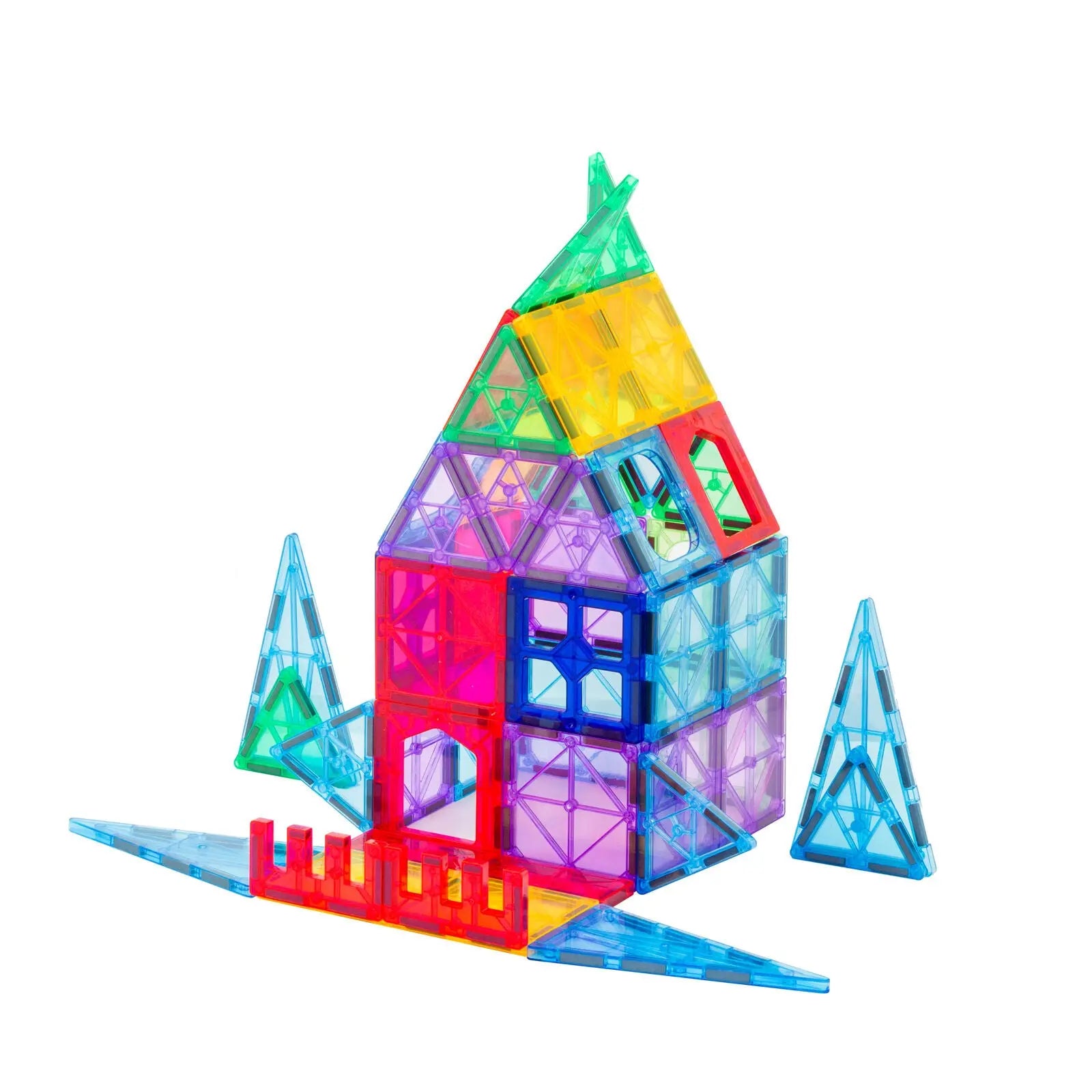 48 Pcs non-toxic STEM Educational, Durable Magnetic Tiles/Puzzle with Storage Bag Wholesale Hub