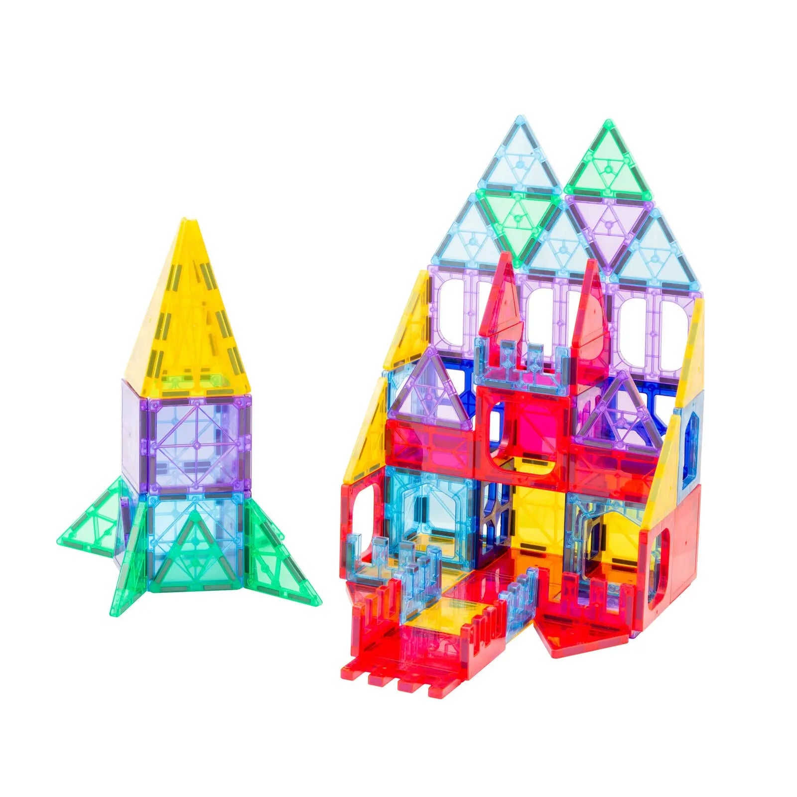 78 Pcs non-toxic STEM Educational, Durable Magnetic Tiles/Puzzle with Storage Bag Wholesale Hub