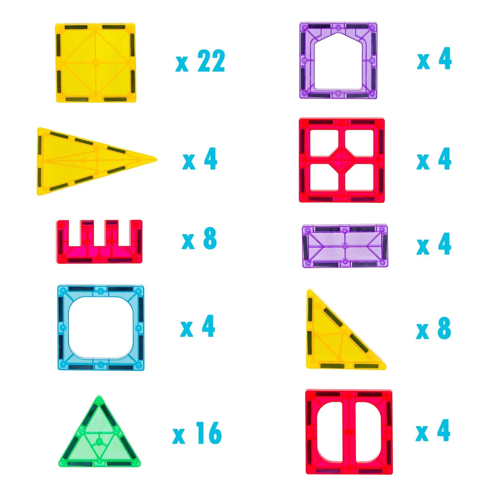 78 Pcs non-toxic STEM Educational, Durable Magnetic Tiles/Puzzle with Storage Bag Wholesale Hub