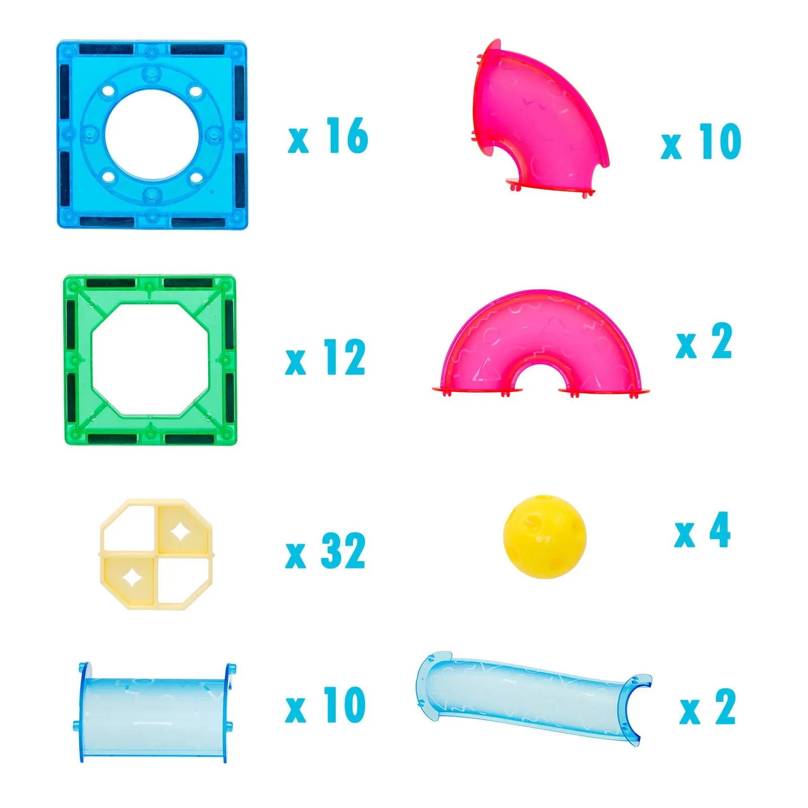 88 Pcs non-toxic STEM Educational, Durable Magnetic Tiles/Puzzle with Storage Bag Wholesale Hub