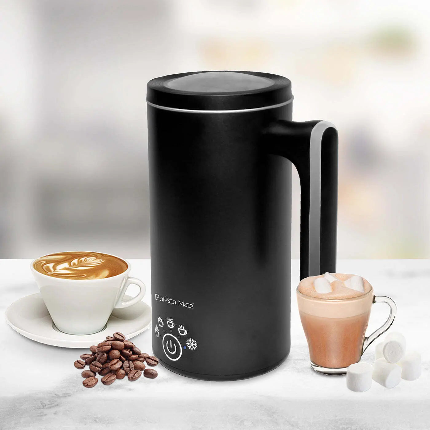 Hot & Cold Milk Frother, 5 Modes for Foam, Warming & Frothing Milk Wholesale Hub