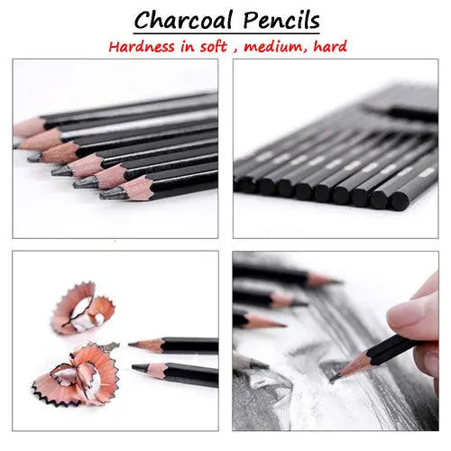 72pcs Professional Drawing Artist Kit Set Pencils and Sketch Charcoal Art Tools Wholesale Hub