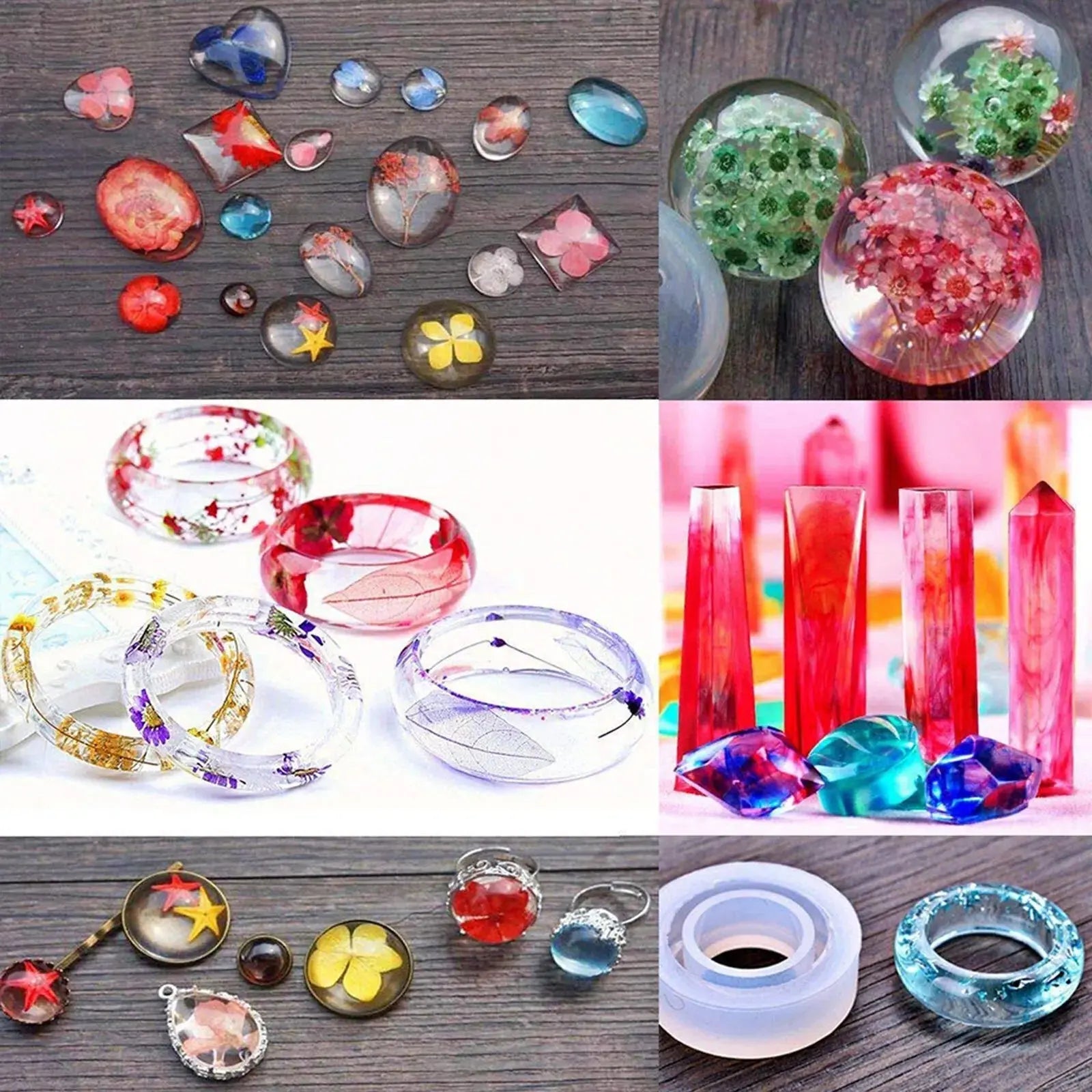 93Pcs/Set Resin Mold Epoxy Resin Mold Dropper Spoon Powder Set Kit Craft Tool Wholesale Hub