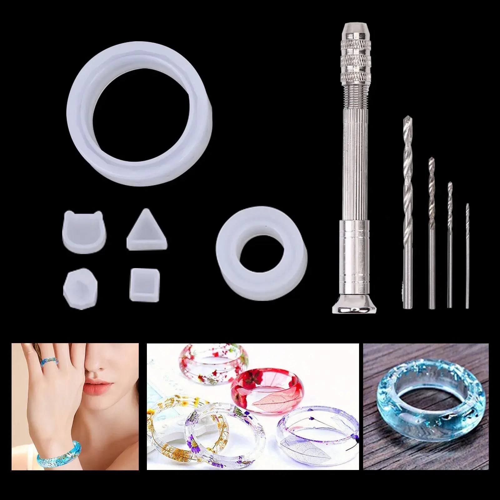 93Pcs/Set Resin Mold Epoxy Resin Mold Dropper Spoon Powder Set Kit Craft Tool Wholesale Hub