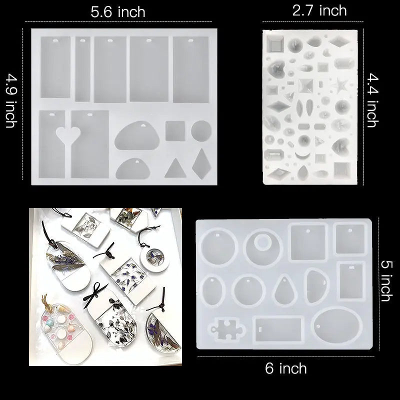 93Pcs/Set Resin Mold Epoxy Resin Mold Dropper Spoon Powder Set Kit Craft Tool Wholesale Hub