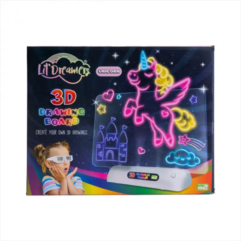 Lil Dreamers Unicorn Kingdom's 3D Illuminate Drawing Board Wholesale Hub
