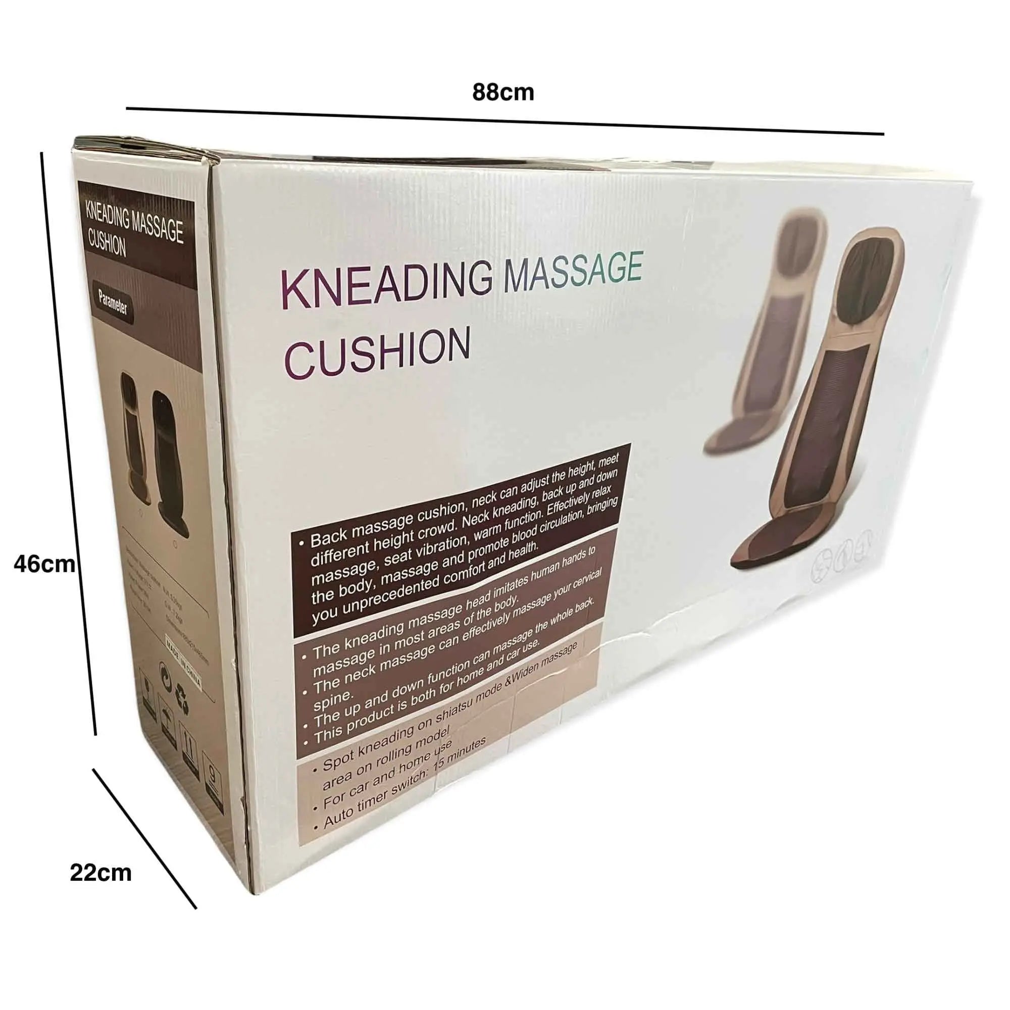 Massager Cushion - Chair Seat Kneading Shiatsu Heat Massage Portable Car Wholesale Hub