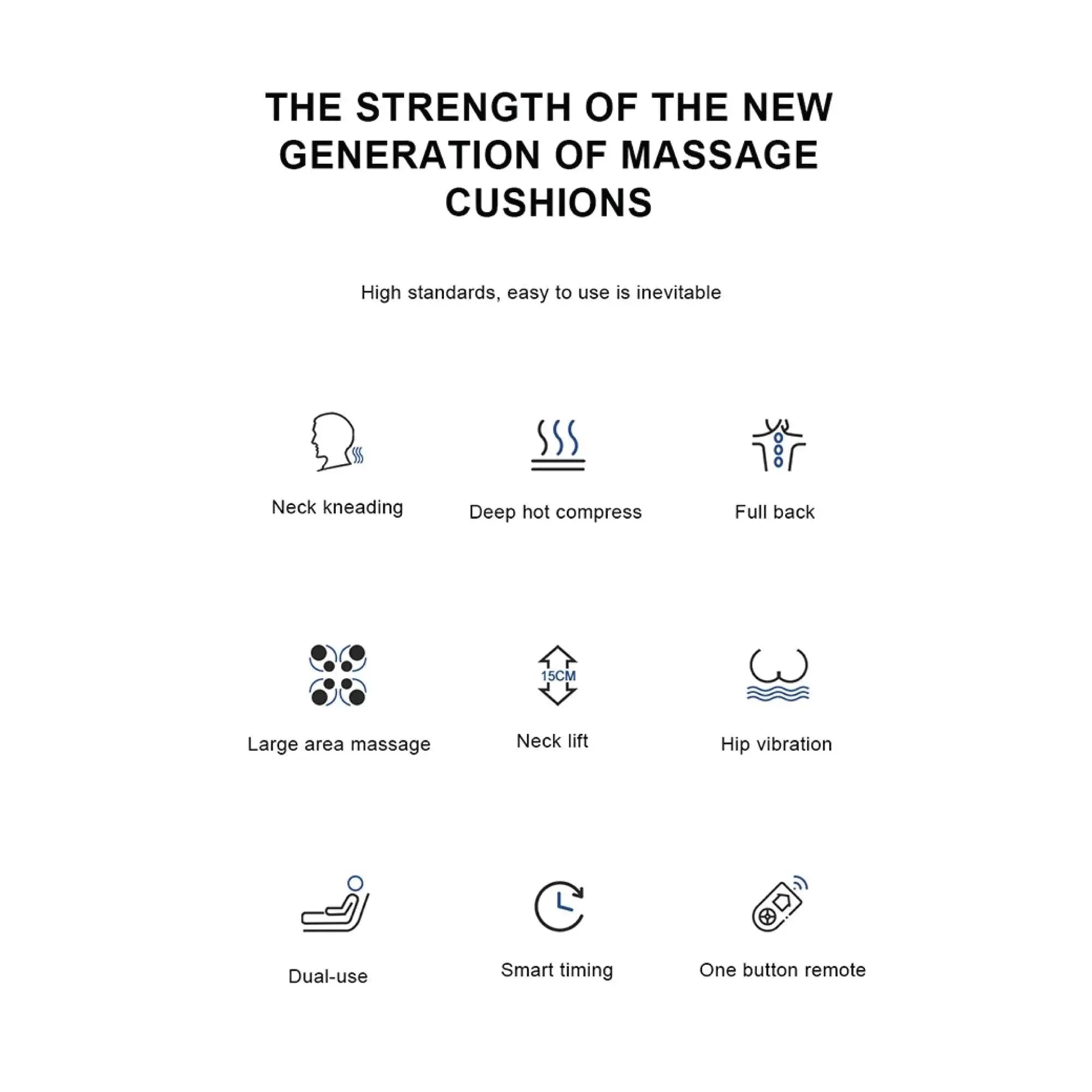 Massager Cushion - Chair Seat Kneading Shiatsu Heat Massage Portable Car Wholesale Hub