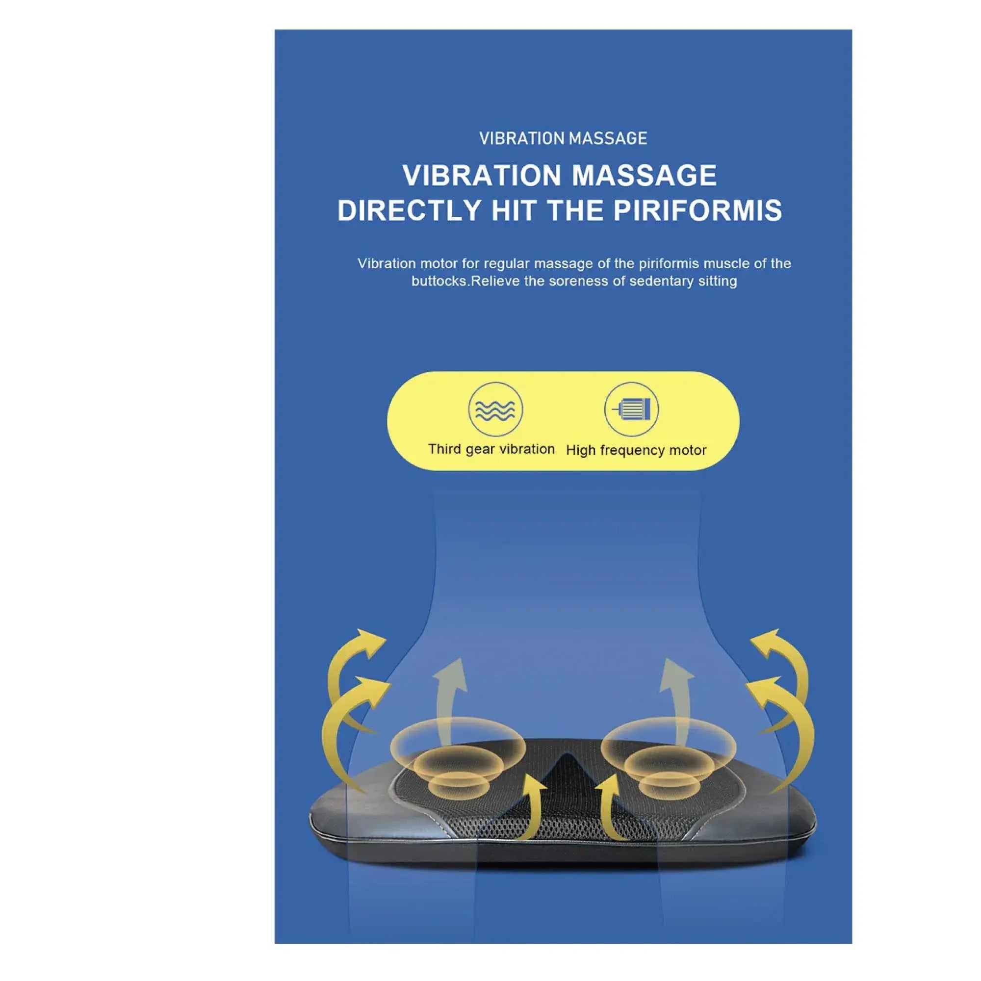 Massager Cushion - Chair Seat Kneading Shiatsu Heat Massage Portable Car Wholesale Hub