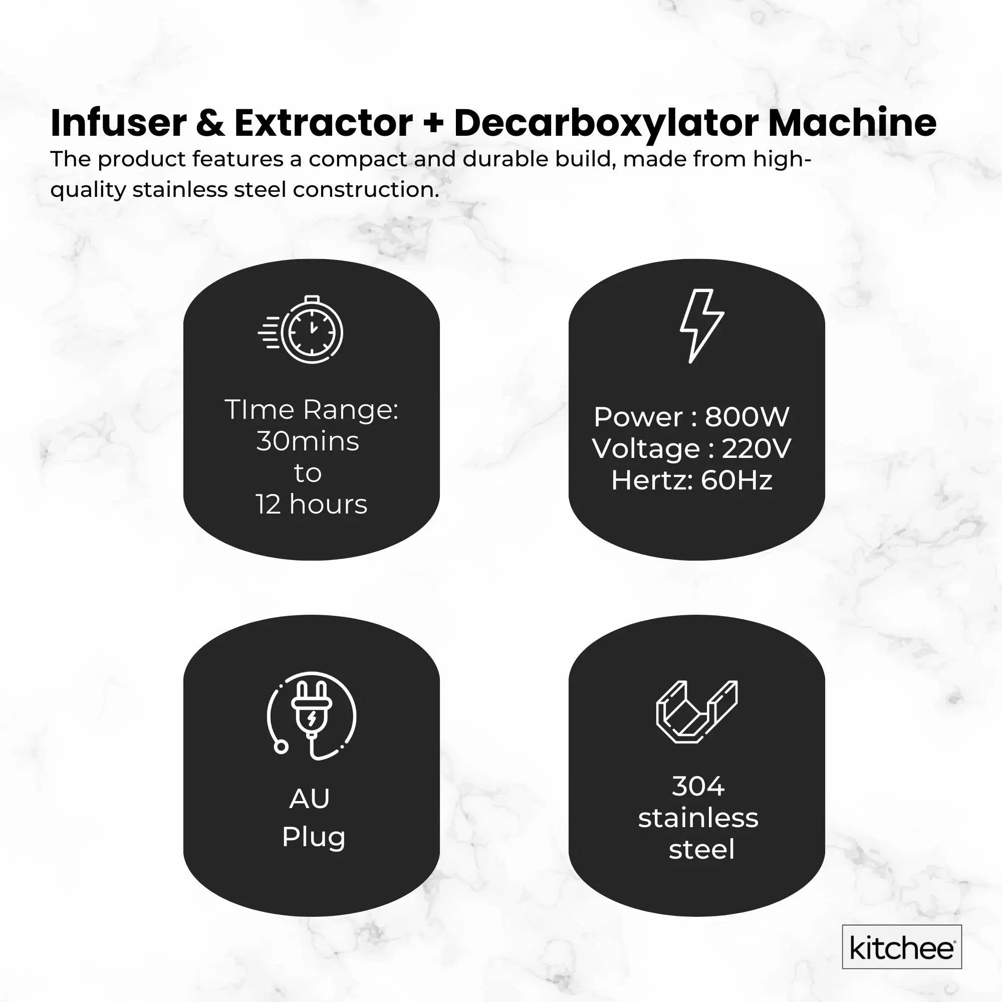 Kitchee Electric Butter Oil Herbal Infuser & Extractor + Decarboxylator Machine Wholesale Hub